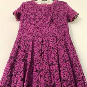 plum formal lace dress